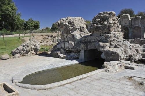 Ablaufbecken der römischen Therme